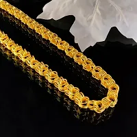 Saizen Designer Fancy Indian Polished Gold Plated Brass Chain Gold Chain for Men-thumb2