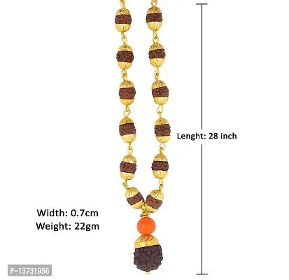 Saizen CHR201 Religious Faux Rudraksha Studded Chain for Men/Boys/Boyfriend/Husband  Unisex-thumb4