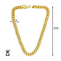 Saizen Designer Fancy Indian Polished Gold Plated Brass Chain Gold Chain for Men and boys-thumb1