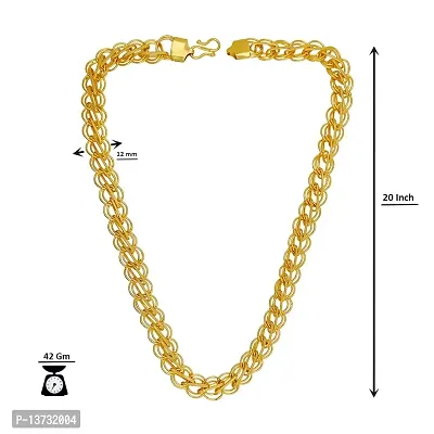 Saizen Designer Fancy Indian Polished Gold Plated Brass Chain Gold Chain for Men and boys-thumb2