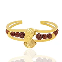 Saizen Rudraksha Shivaji Kada BRR652 for Men/Boys/Boyfriend/Husband  Unisex-thumb1