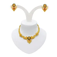 Traditional Gold Plated Meenakar Necklace Set with Earring for Women-thumb1