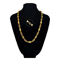 Saizen Designer Fancy Indian Polished Gold Plated Brass Chain Gold Chain for Men-thumb3