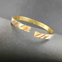 Saizen Trendy Titanium Steel Rhinestone Bangle Couple Bracelets Relationship Bracelets for Men Women-thumb2