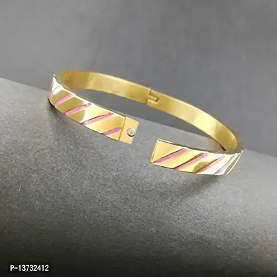 Saizen Trendy Titanium Steel Rhinestone Bangle Couple Bracelets Relationship Bracelets for Men Women-thumb3