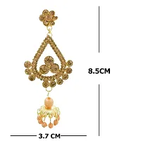 Saizen Floral Gold Plated Studded Drop Earrings Alloy Dangle Earring-thumb2