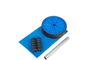 Ab Roller | Ab Exerciser | Strauss Abdominal Exerciser for Abs Workout | Ab Wheel for Core Workout | Ab Roller Wheel for Home Gym | Ab Roller for Men and Women (AB Roller Blue)-thumb2