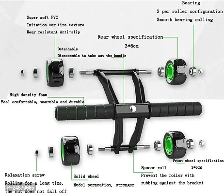 PRO365 Home Gym 4 Wheel Pro Advance Wheel Roller Abdominal Fitness Trainer And Stomach Exercise Machine Equipment Workout for Men  Women-thumb5