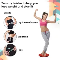 Tummy Twister | Waist Trimmer | Strauss Tummy Twister Abdominal ABS Exerciser Body Toner for Men  Women (Red)-thumb2