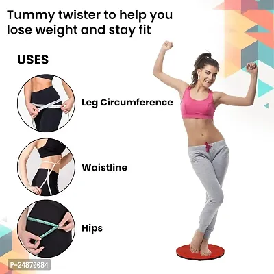 Tummy Twister | Waist Trimmer | Strauss Tummy Twister Abdominal ABS Exerciser Body Toner for Men  Women (Red)-thumb3