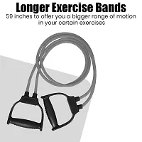 Double Toning Tube | Resistance LEATHER DREAMS Exercise Band with Comfortable Handles - Ideal for Physical Therapy, Strength Training, Muscle Toning-thumb2