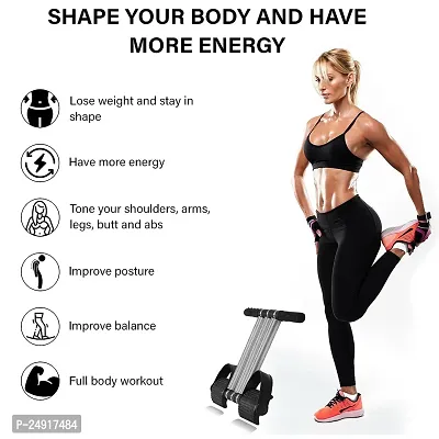 Tummy Trimmer | Spring Tummy Trimmer | Waist Trimmer | Weight Loss Exerciser | Ab Exerciser | Fitness Accessories | Fat Burner | Full Body Workout for Men  Women (Triple Spring, Black)-thumb4
