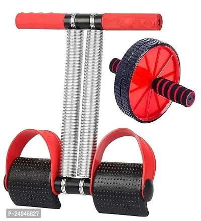 Ab Wheel Roller  Tummy Trimmer Combo Abs Abdominal Home Gym Exercise Equipment For Body Workout Men  Women