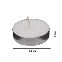 Wax Tealight Candles, 2.5-Hour Burn Time, Smokeless, No Residue (Set of 50, White, Unscented)-thumb2