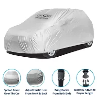 Kingsway Dustproof Car Body Cover for Hyundai I10 2007-2010 Model, Color : Silver Matty-thumb2