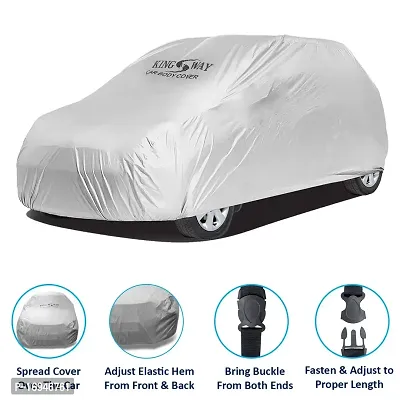 Kingsway Dustproof Car Body Cover for Hyundai I10 2007-2010 Model, Color : Silver Matty-thumb3