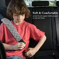 MIKAFEN Universal Car Seatbelt Pads Cover,Seat Belt Shoulder Strap Covers Harness Pad Car/Bag,Soft Comfort Helps Protect You Neck Shoulder from The Seat Belt Rubbing Gray (2-Pack)-thumb4