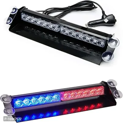 Auto Oprema? Waterproof 8 LED Red Blue Police Flashing Light for Universal All Cars | Flasher Light | Emergency Warning Lamp Multicolor Flash Light for Car Dash For Audi A2.