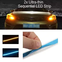 UBH Universal Flexible DRL LED Strip Light Waterproof Daytime Running Head Lamp Tube for Motorcycle, Bike, Car, SUV (61cm, White, 2 PCS)-thumb2