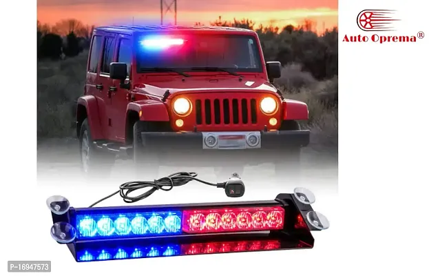 Auto Oprema? Waterproof 8 LED Red Blue Police Flashing Light for Universal All Cars | Flasher Light | Emergency Warning Lamp Multicolor Flash Light for Car Dash For Audi A2.-thumb5