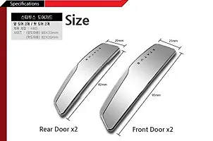 Auto Oprema? Status Silver Car Door Edge Guard Bumper Protector (Set of 4) Compatible for Hyunda Grand I10 Nios.-thumb1