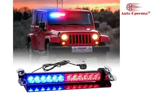 Auto Oprema? Waterproof 8 LED Red Blue Police Flashing Light for Universal All Cars | Flasher Light | Emergency Warning Lamp Multicolor Flash Light for Car Dash For Audi A2.-thumb4