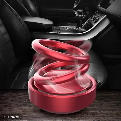 Auto Pearl-Solar Power Rotating Car Air Freshener Perfume, with Organic Fragrance (Red(Plastic))-thumb0