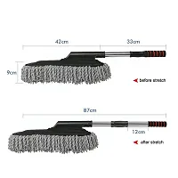 OZKET Microfiber Flexible Duster Car Wash | Car Cleaning Accessories | Microfiber | Brushes | Dry/Wet Home, Kitchen, Office Cleaning Brush with Expandable Handle(Pack of 1)-thumb1