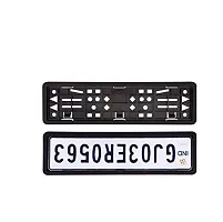 Auto Oprema Car Number Plate Frame Set of Two (Front and Back) for Mahindra TUV-300-thumb3