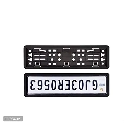 Auto Oprema Car Number Plate Frame Set of Two (Front and Back) for Mahindra TUV-300-thumb4