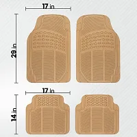 All Weather Tough Rubber Floor Mats in Beige - 2pc Front Set-thumb3