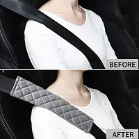 MIKAFEN Universal Car Seatbelt Pads Cover,Seat Belt Shoulder Strap Covers Harness Pad Car/Bag,Soft Comfort Helps Protect You Neck Shoulder from The Seat Belt Rubbing Gray (2-Pack)-thumb3