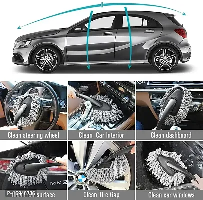 Shopping GD Multi-functional Car Duster Cleaning Dirt Dust Clean Brush Dusting Tool Mop Gray products-thumb4
