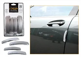 Generic I-POP Car Door Guard Bumper Protector with 3M Sticker Silver Colour (Set of 4)-thumb2