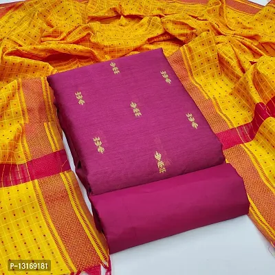 Trendy Women Cotton Dress Material with Dupatta
