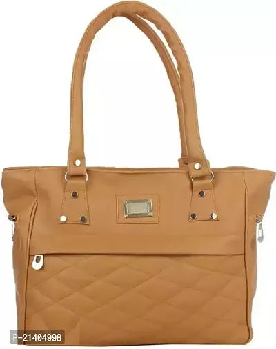 Stylish Brown PU Handbags For Women-thumb0