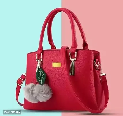 Stylish Red PU Handbags For Women-thumb0