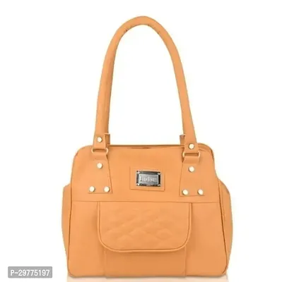 Stylish Yellow Pu Handbag For Women-thumb0