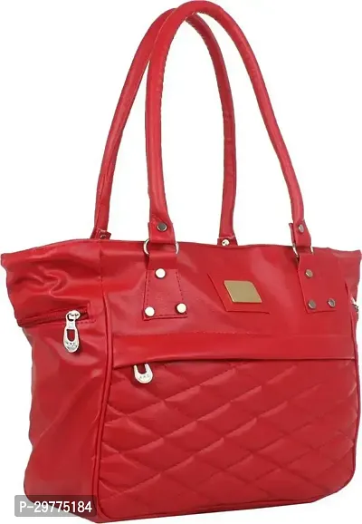 Stylish Red Pu Handbag For Women-thumb0