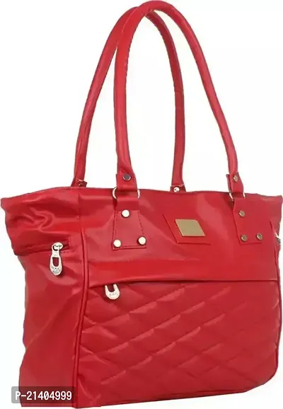 Stylish Red PU Handbags For Women-thumb0