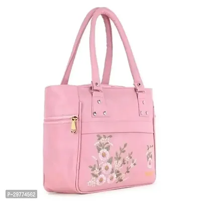 Stylish Pink Pu Handbag For Women-thumb0