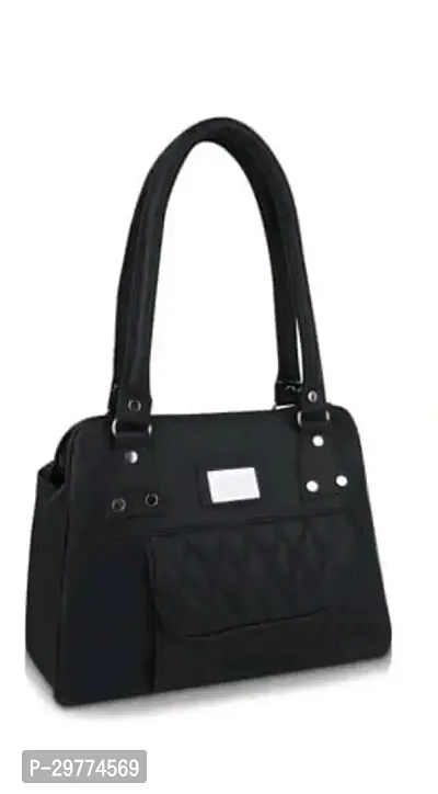 Stylish Black Pu Handbag For Women-thumb0