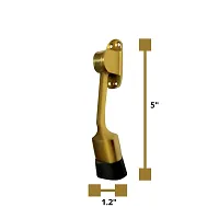 Heavy Duty 5 Inch Door Stoppers Rubber Powerful Working With Screw-Door Stopper To Stop Door For All Door Home-Office-Hotel (Brass Gold, Pack Of 2)-thumb1