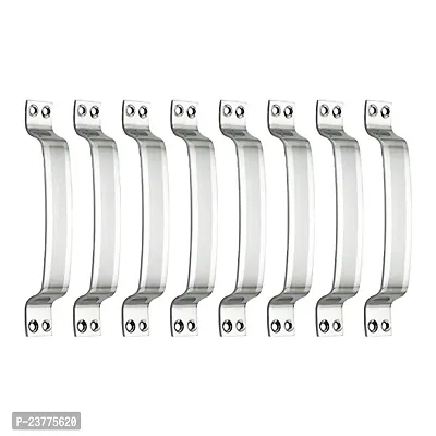 Stainless Steel For Home And Kitchen Doors-Cabinet-Window Handles - D Curve - 4 Inch - Set Of 8 Pcs