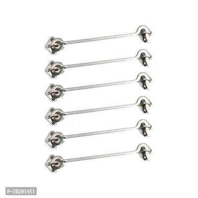 Stainless Steel Gate Hook for Secure Outdoor Latching and Locking 5 inch Pack of 6