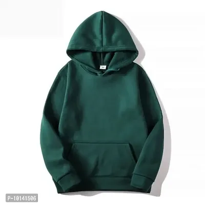 PDK Fashions Solid Hoodie for Womens ( Green, S )