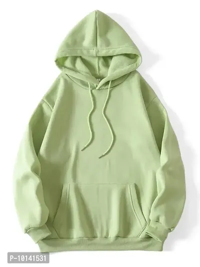 PDK Fashions Solid Hoodie for Womens ( Pista, M )