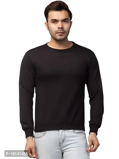 PDKFASHIONS Full Sleeves Sweatshirt for Men (S, Black)-thumb0