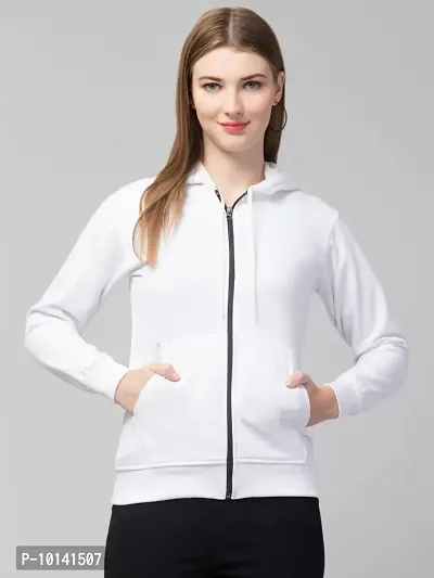 PDKFASHIONS Full Sleeve Solid Women Casual Jacket (XL, White)-thumb3