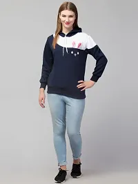 PDKFASHIONS Sweatshirt Rabbit Hoodie for Women Full Sleeves Winter Wear (XL, Navy Blue)-thumb3